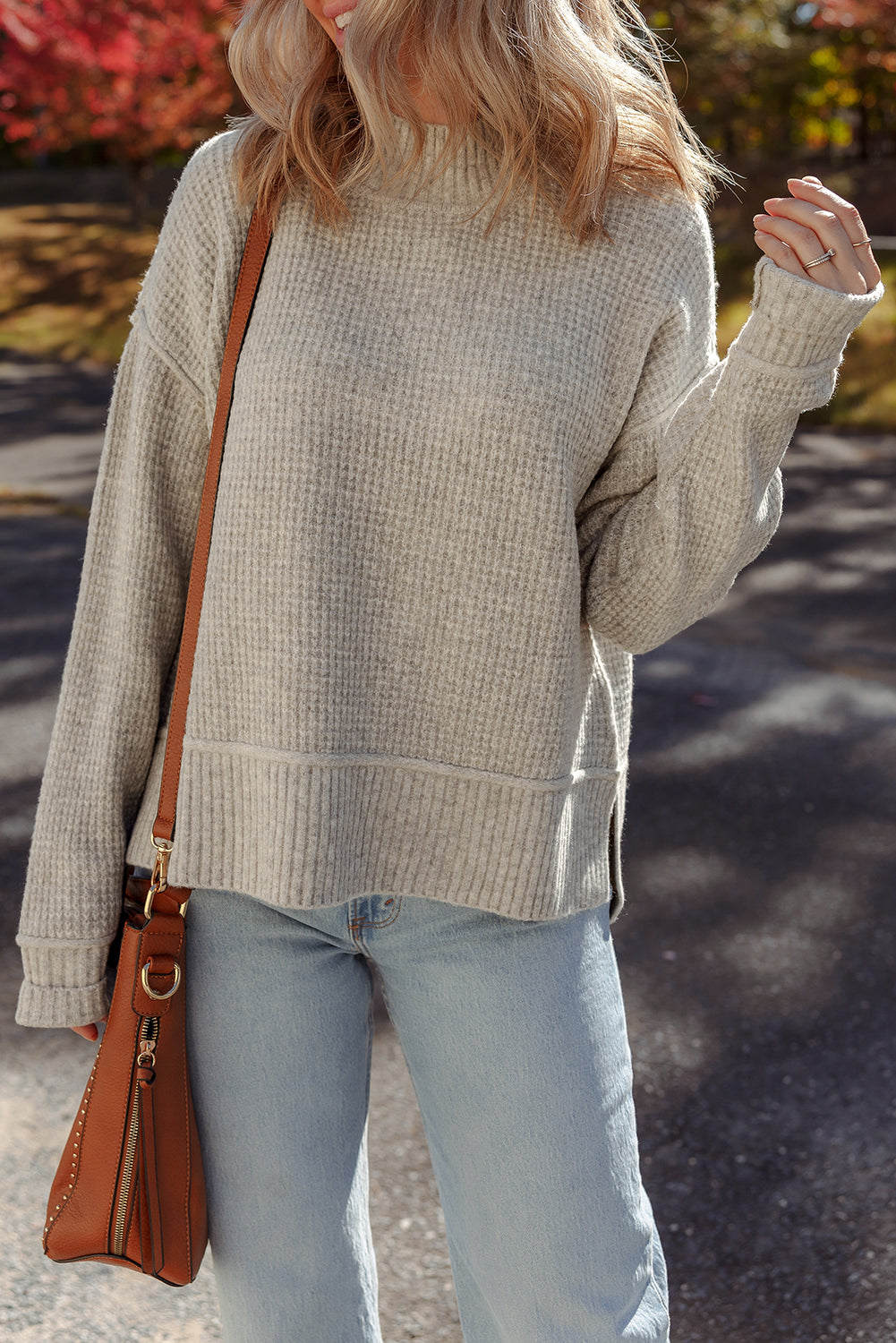 Threaded Pear Isabella High Drop Shoulder Sweater