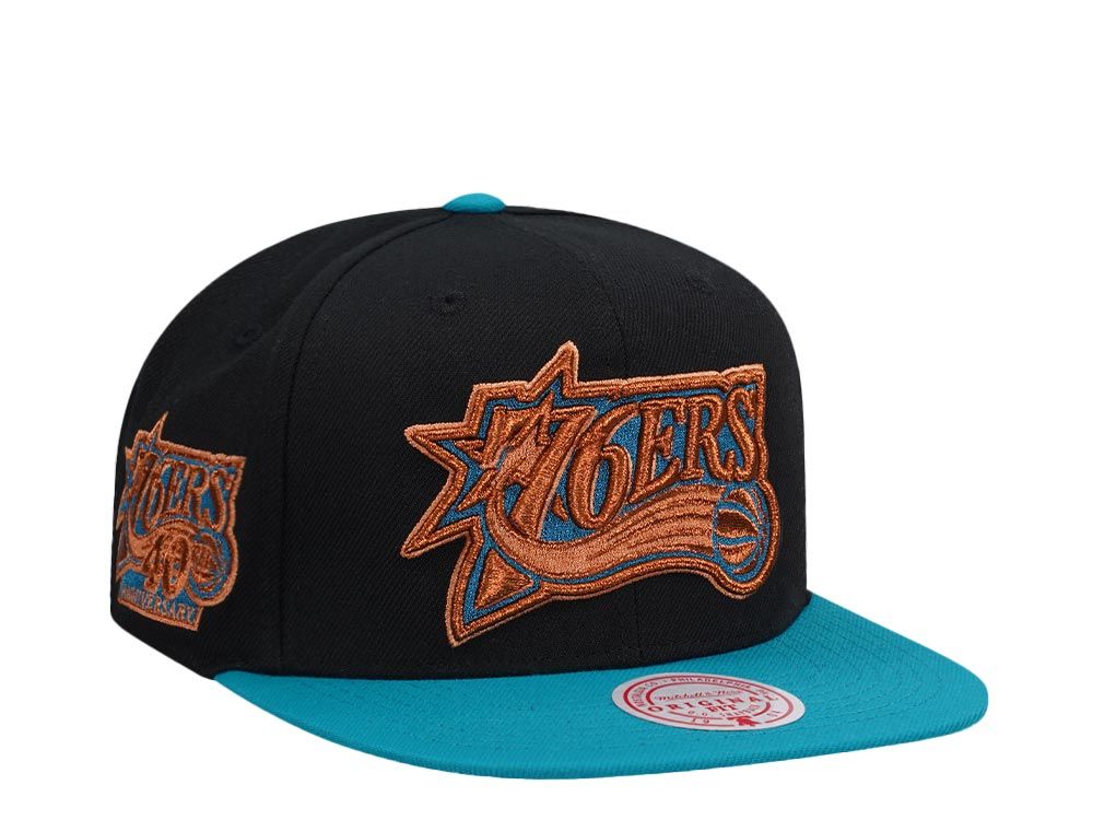Mitchell & Ness Men's NBA Make Cents Snapback Hwc 76Ers Black-Teal