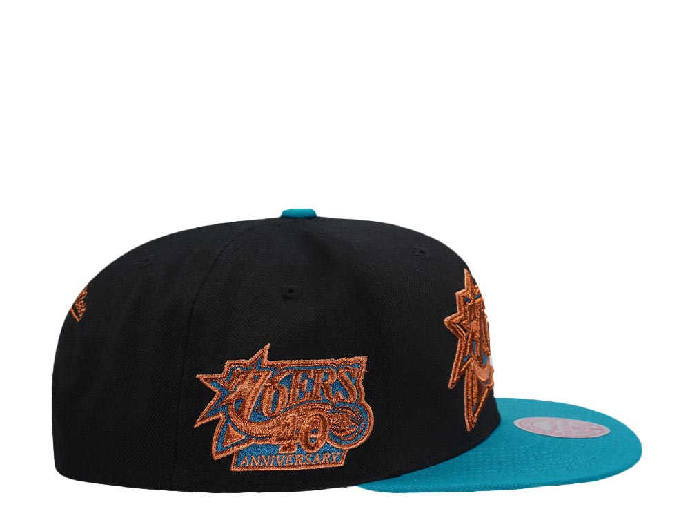 Mitchell & Ness Men's NBA Make Cents Snapback Hwc 76Ers Black-Teal