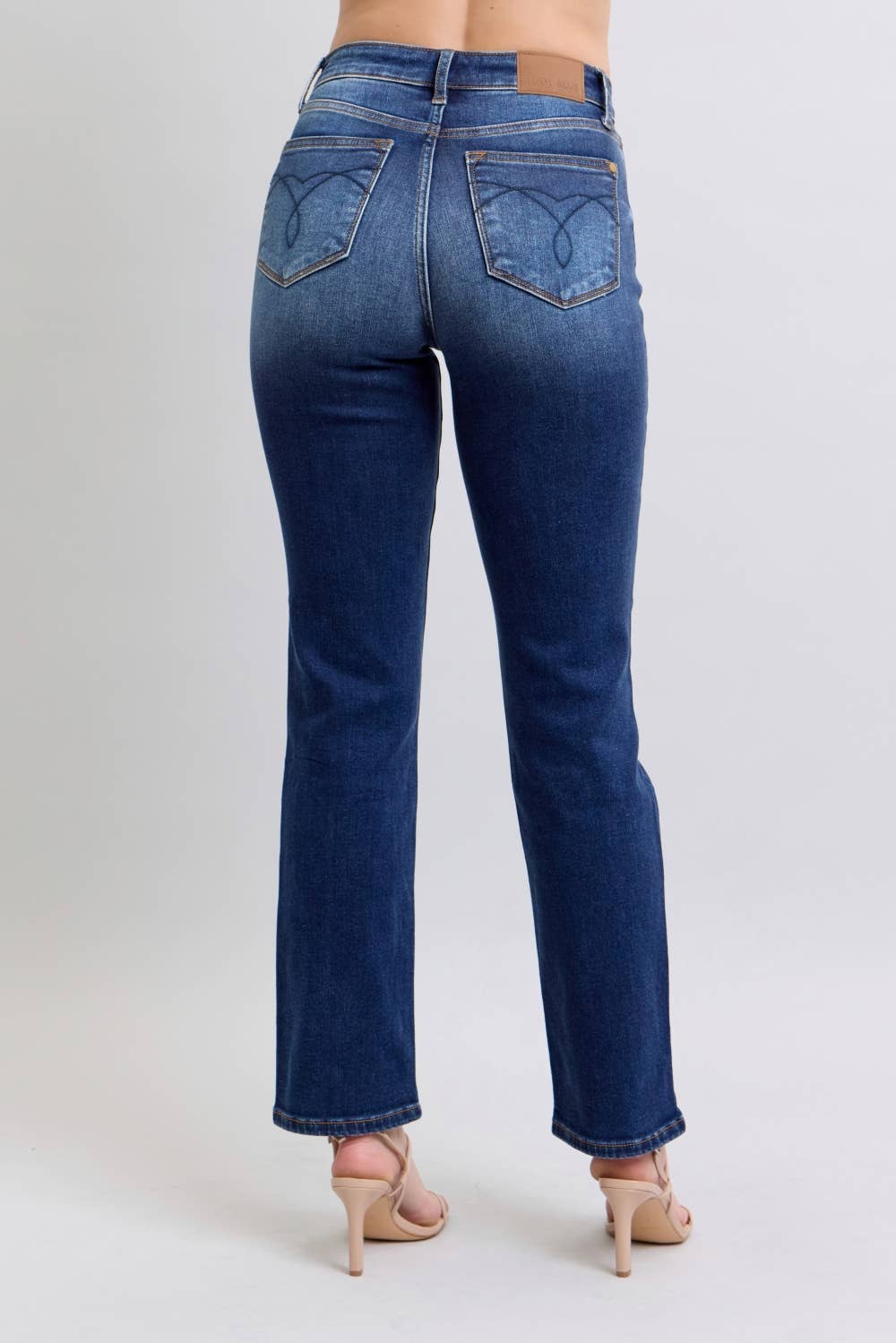 Lara - Vintage Wash Thermal Straight Jeans