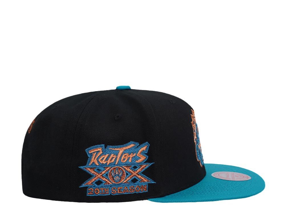 Men's Mitchell & Ness NBA Make Cents Snapback Hwc Raptors - Black-Teal
