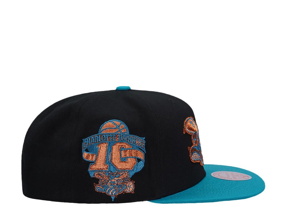 Men's Mitchell & Ness NBA Make Cents Snapback Hwc Hornets - Black-Teal