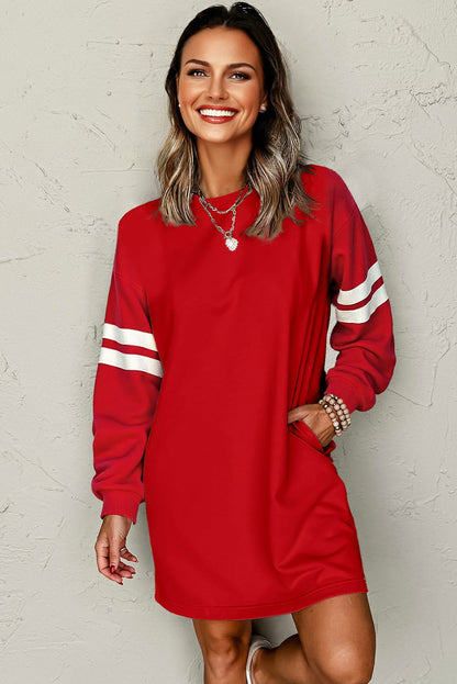 Threaded Pear Jennifer Varsity Sweatshirt Dress