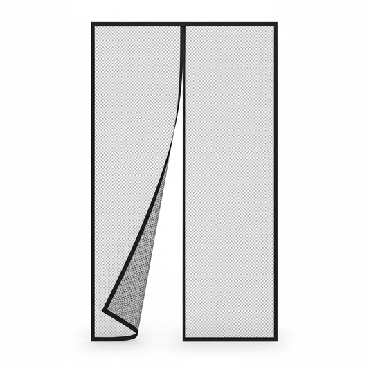 Prime Goods Magnetic Screen Door Mesh Curtain Durable Heavy Duty Mosquito Net Bug Hands Free - Black