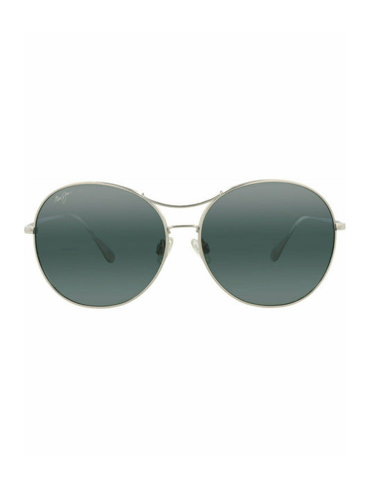 Maui Jim Round-Frame Titanium Sunglasses