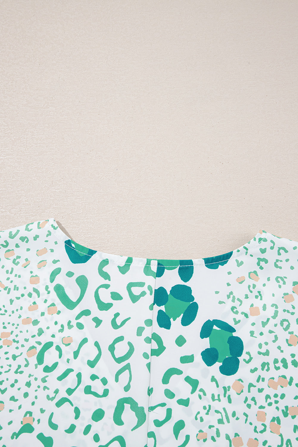 Threaded Pear Azalea Print Short Sleeve Blouse