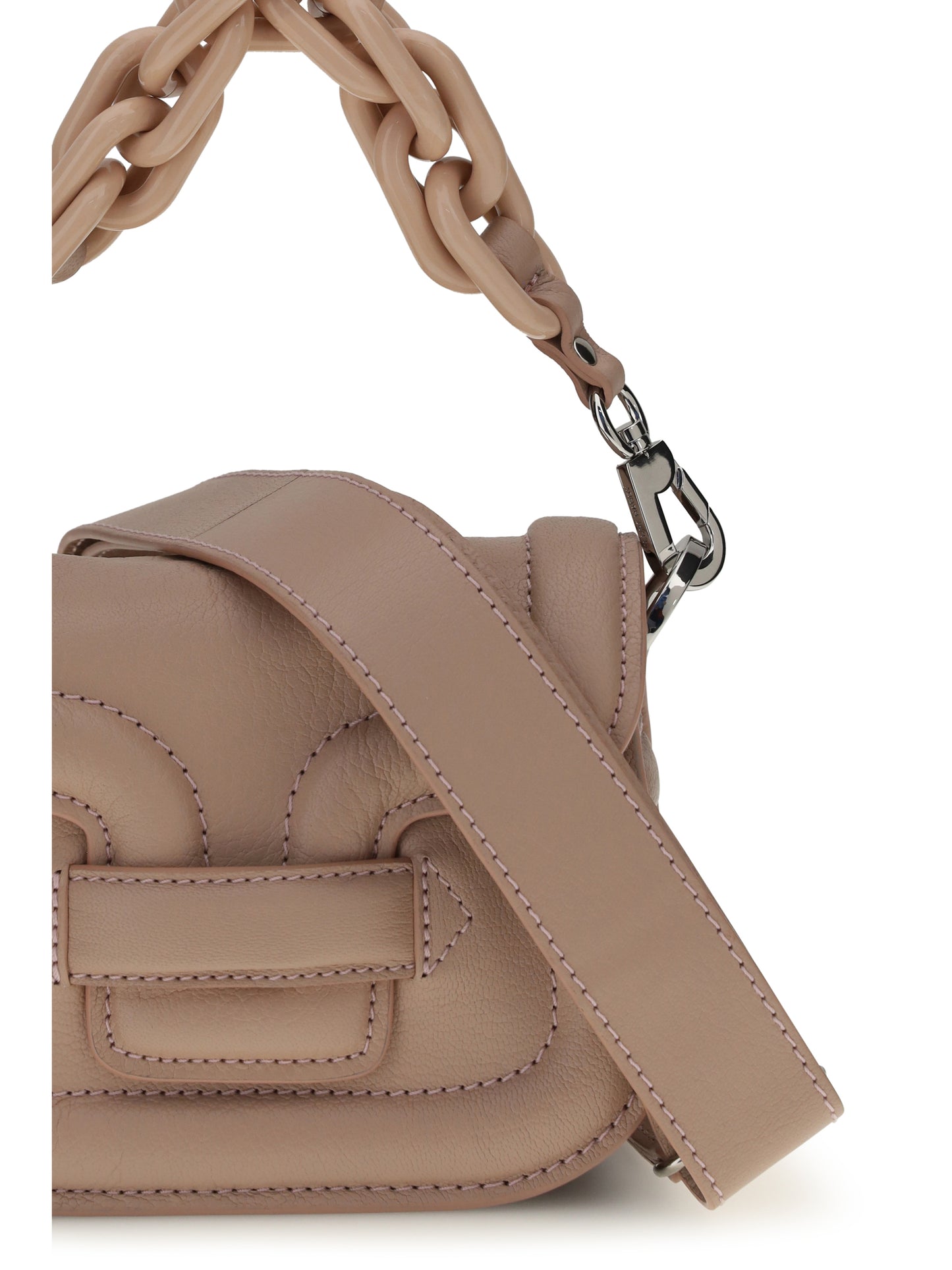 Leather Handbag Alphaville Powder