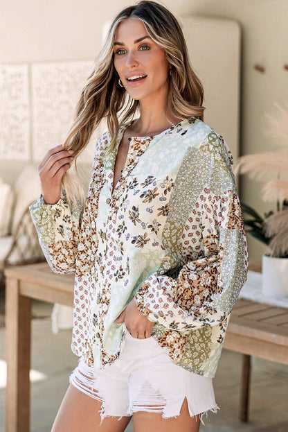 Threaded Pear Winnie Long Puff Sleeve Shirt