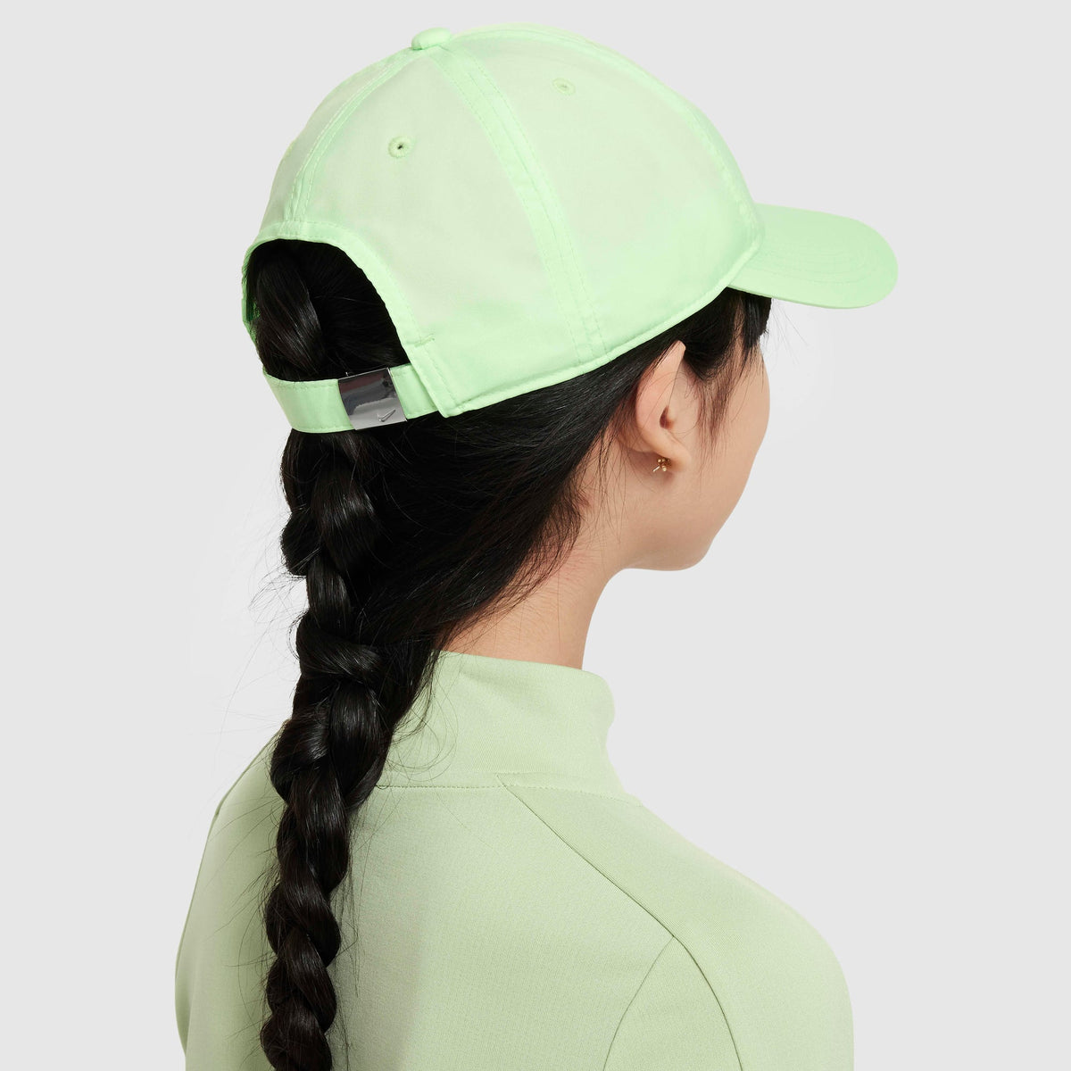 Nike Youth Green Metal Swoosh Performance Adjustable Hat Green Metal