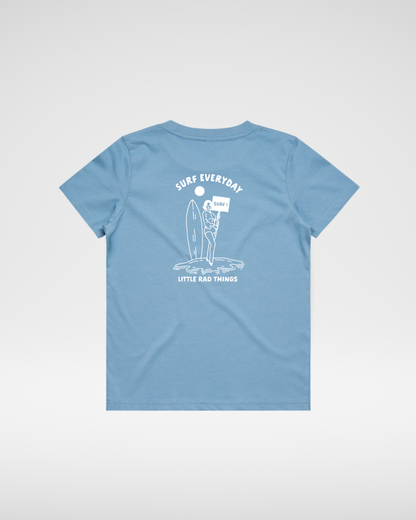 Surfs up Girl Tee - Cloud Blue