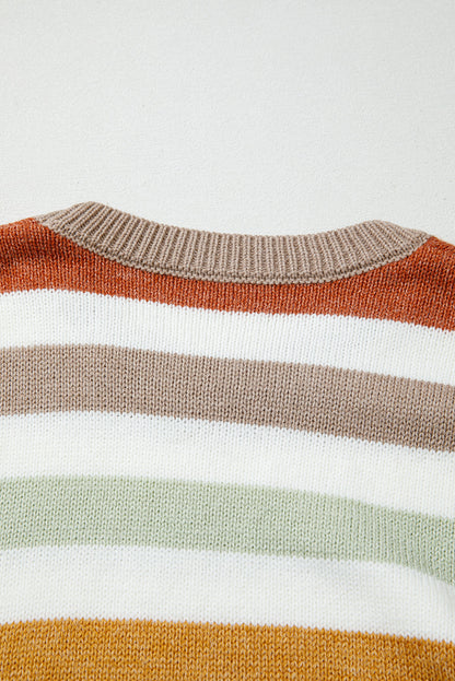 Threaded Pear Wrenleigh Colorblock Drop Shoulder PLUS Sweater