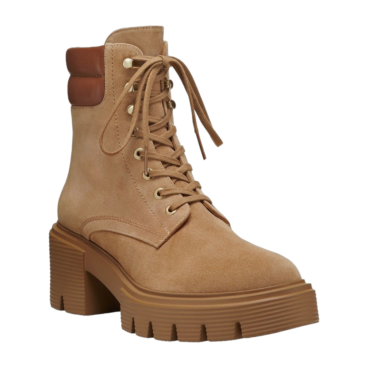 Stuart Weitzman Soho Lace-Up Suede Bootie