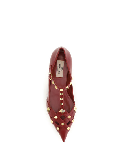 Ballerina Shoes Studdy Bright Red