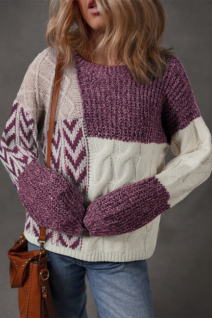 Threaded Pear Elliott Back Loose Fit Sweater