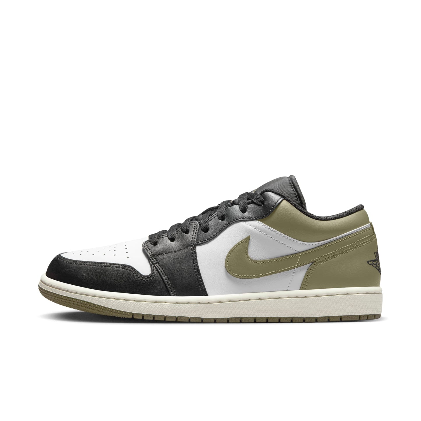 Black/White-Medium Olive-