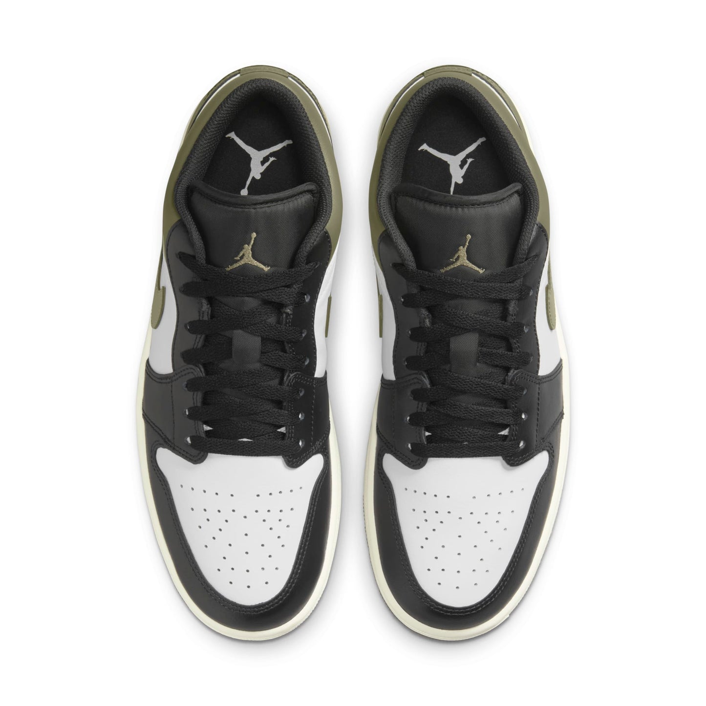 Black/White-Medium Olive-