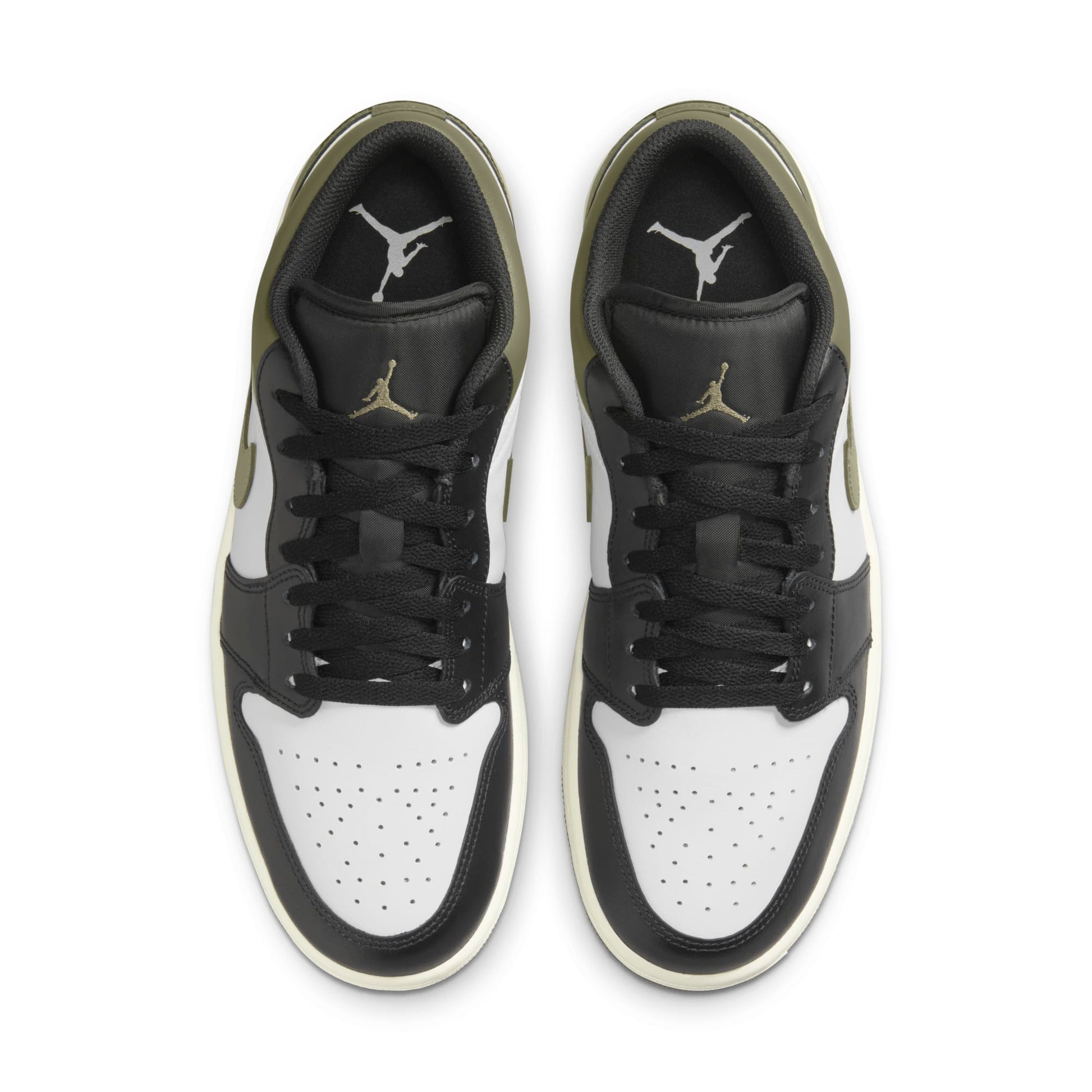 Black/White-Medium Olive-