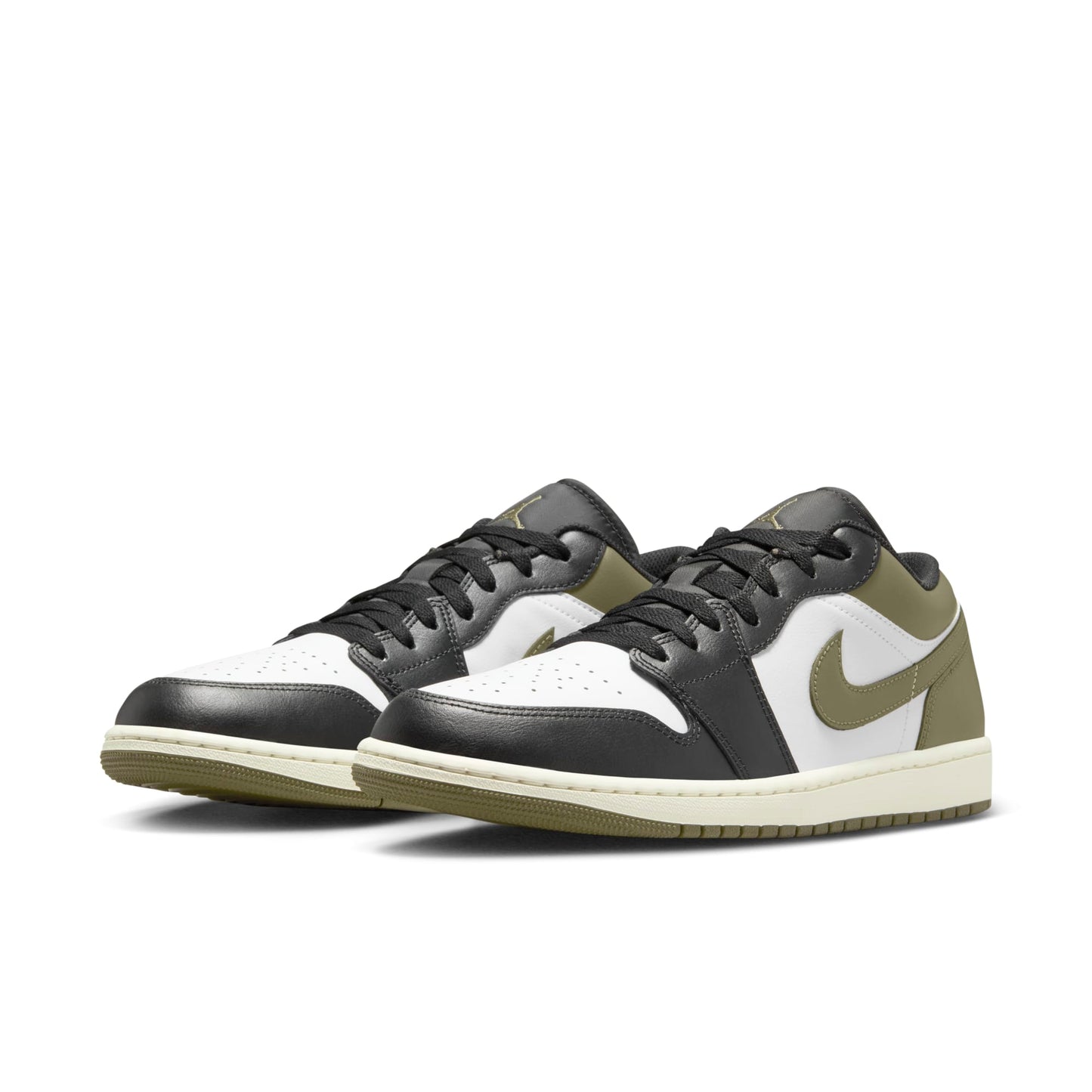 Black/White-Medium Olive-