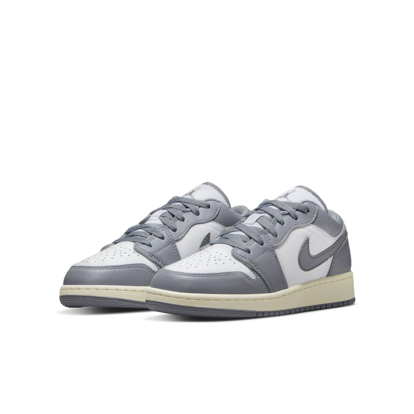 Air Jordan Grade School Retro 1 Low 'Vintage Grey' Sneakers