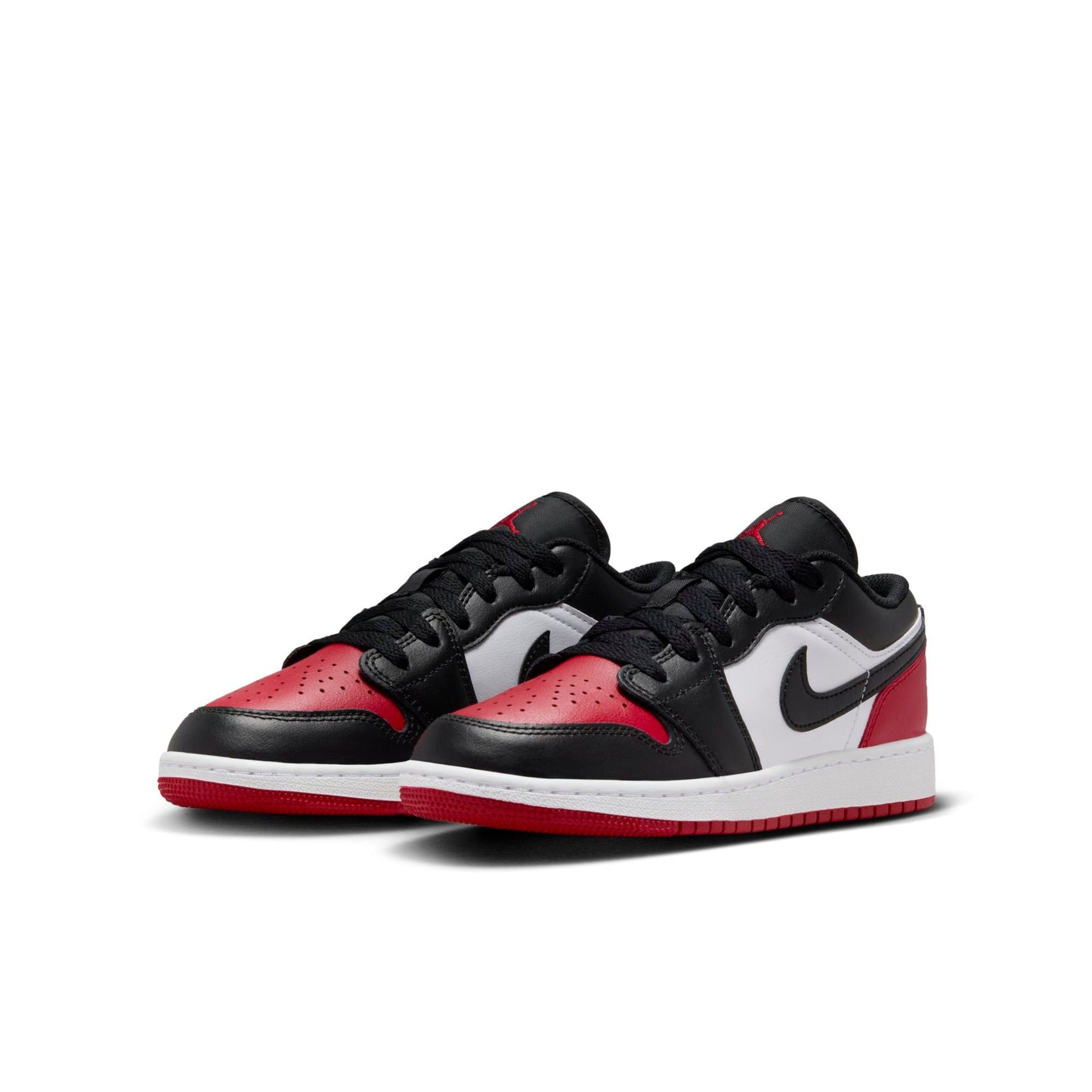 Grade School Air Jordan Retro 1 Low 'Bred Toe 2.0 (Gs)'