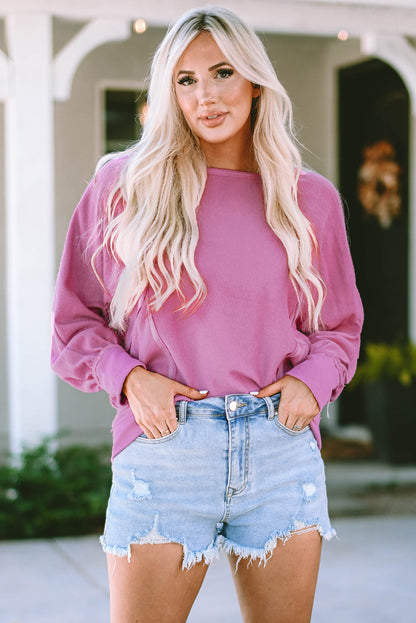 Threaded Pear Chaya Exposed Seam Terry Pullover