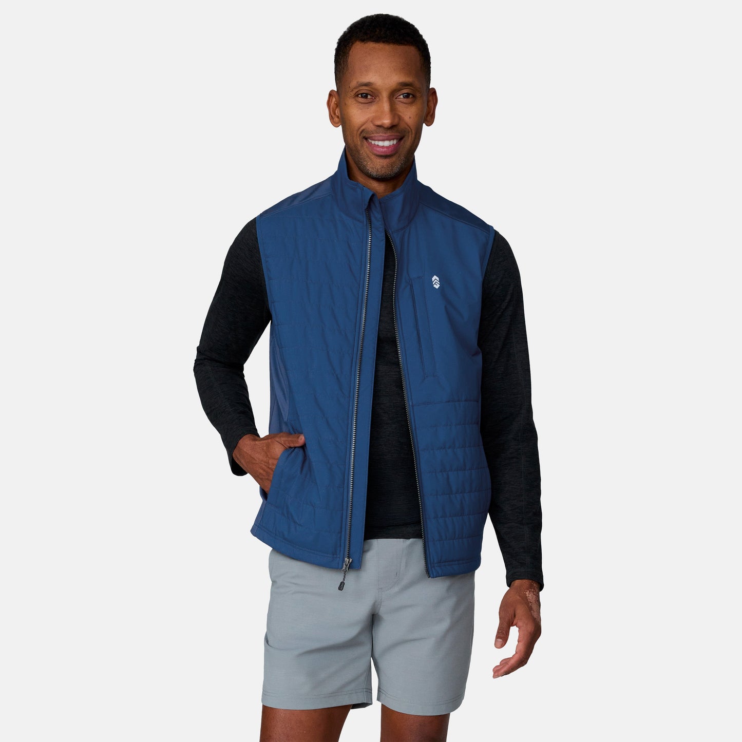 Men's High Stretch Full Zip Vest