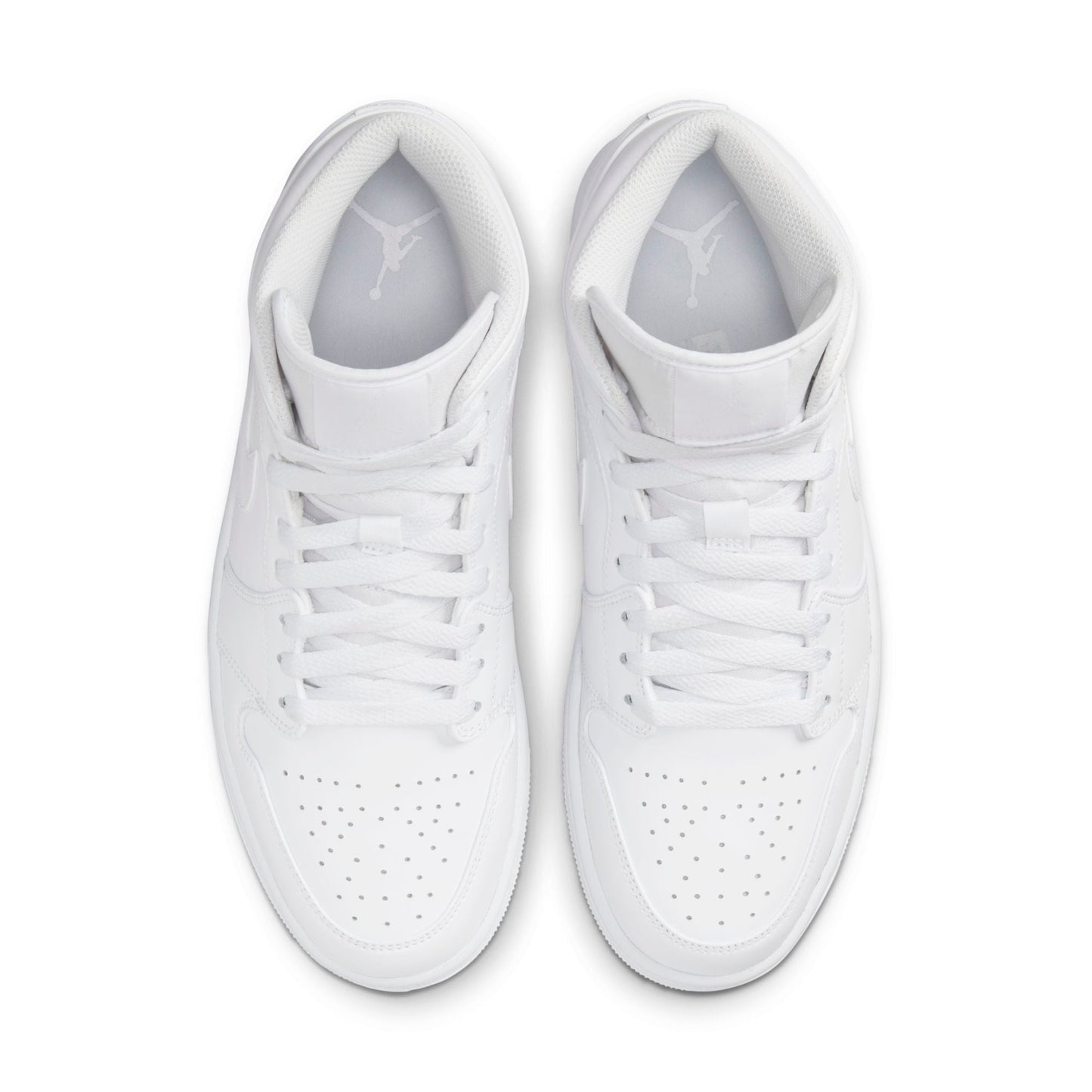 Air Jordan Men's Retro 1 Mid 'Triple White' 2022 Sneakers