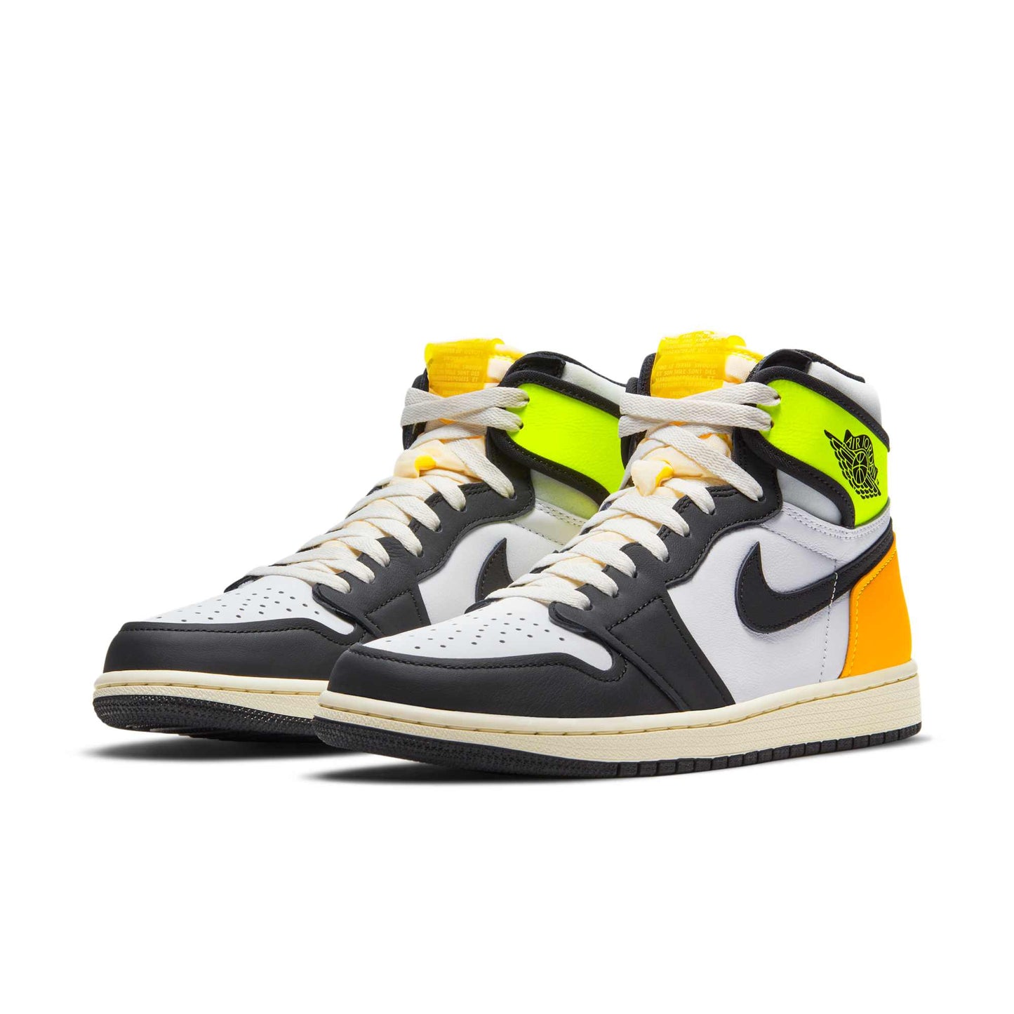 Air Jordan Men's Retro 1 High 'White Black Volt University Gold' Sneakers