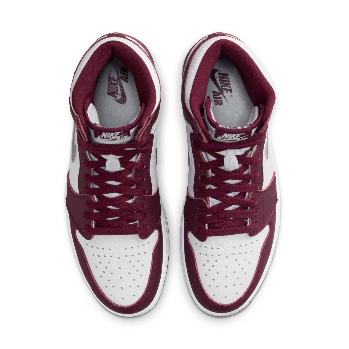 Bordeaux/White-Metallic Silver-