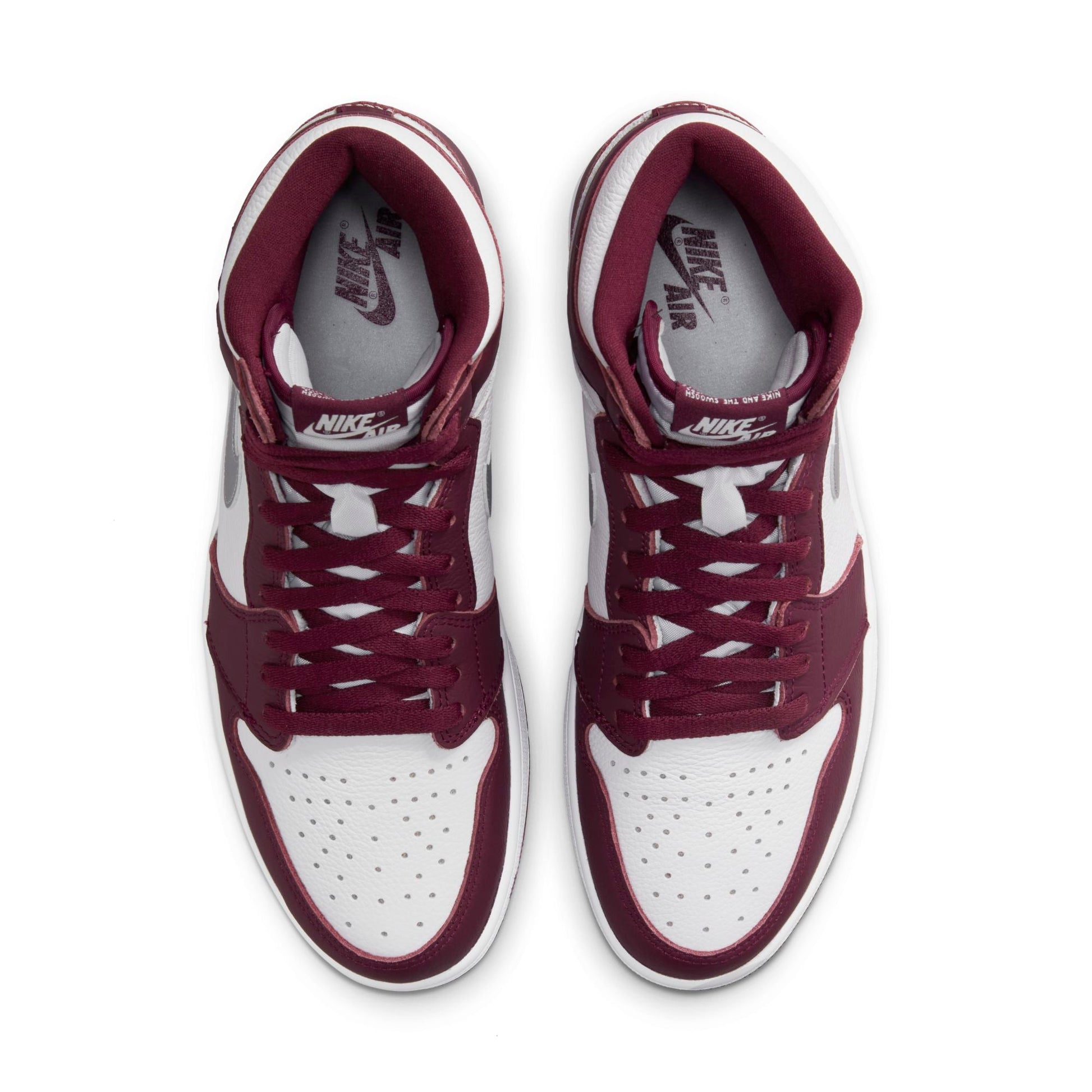 Bordeaux/White-Metallic Silver-