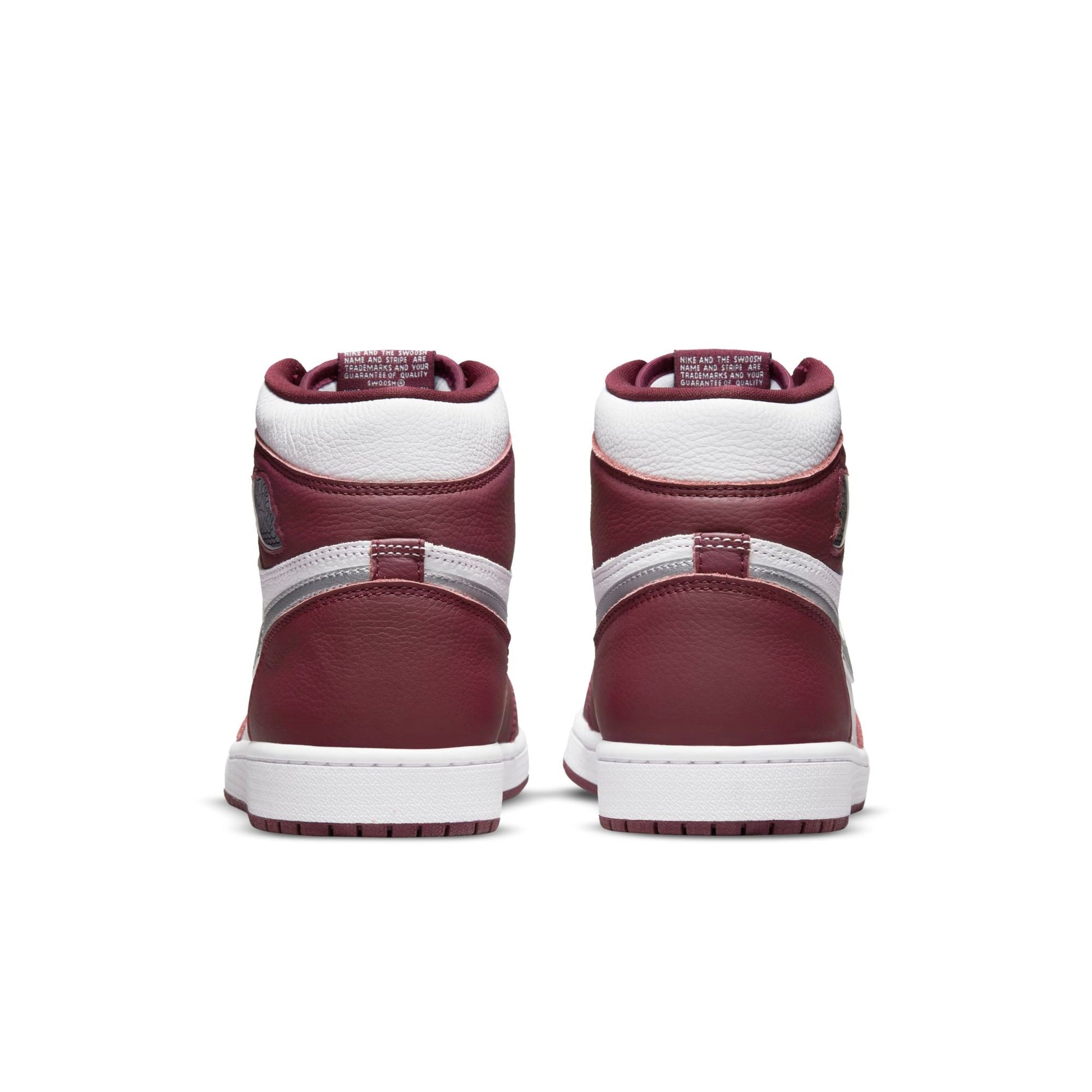 Bordeaux/White-Metallic Silver-