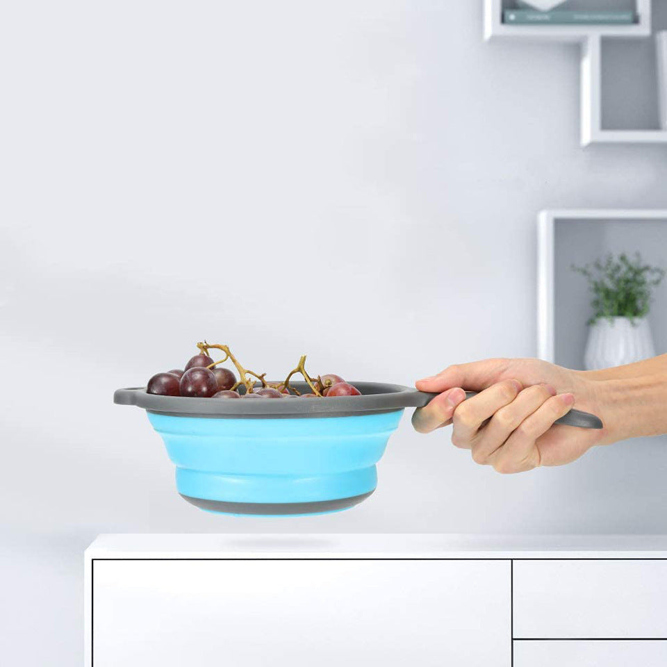 🥦 Foldable Silicone Colander – Space-Saving Strainer