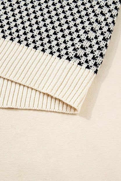 Threaded Pear Kinley Pattern Lantern Sleeve Sweater