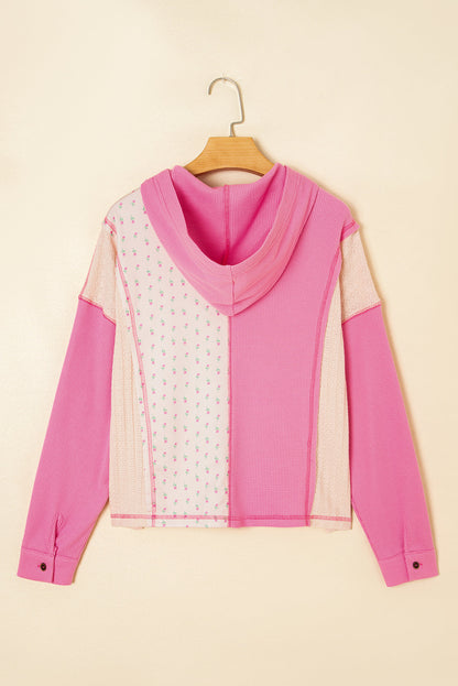 Threaded Pear Hollievi Patchwork Hooded Oversize Pullover