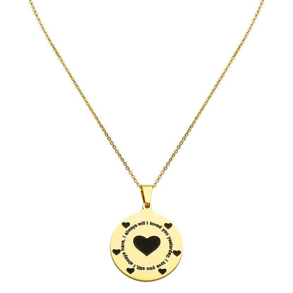 SteelTime Women's Stainless Steel 'I Loved You Yesterday, I Love You Still, I Always Have, I Always Will' Pendant