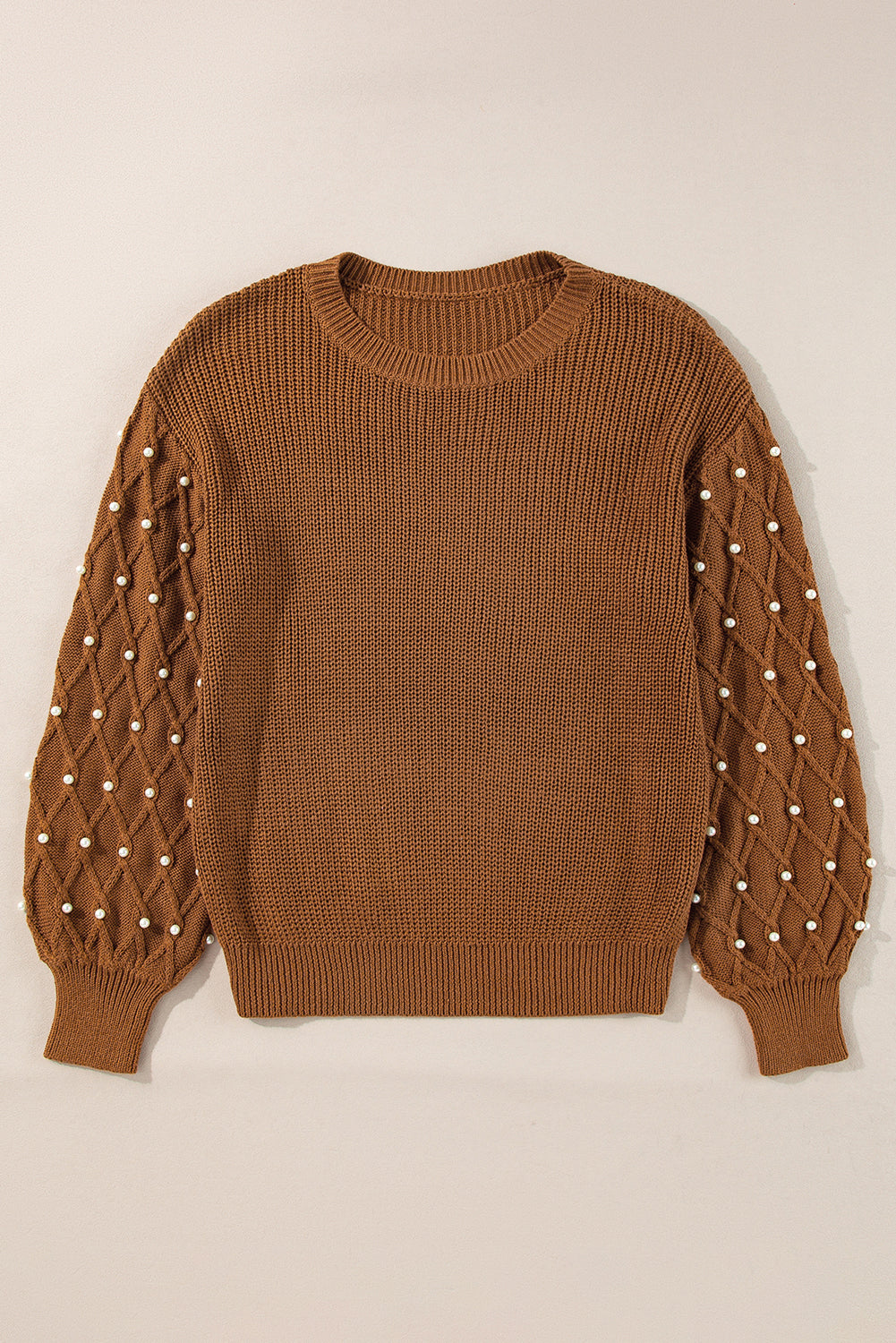 Threaded Pear Evelyn Beaded Drop Shoulder Sweater