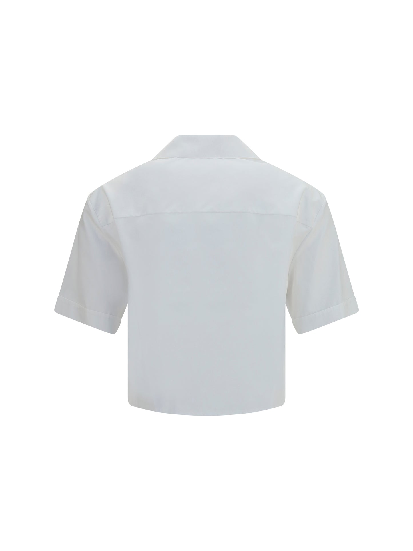 Shirt Cropped Cotton Poplin Optical White