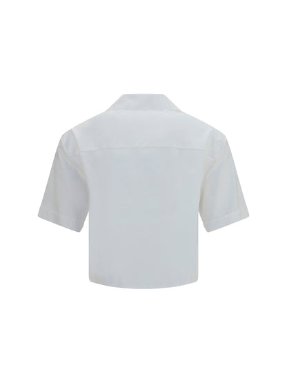 Shirt Cropped Cotton Poplin Optical White