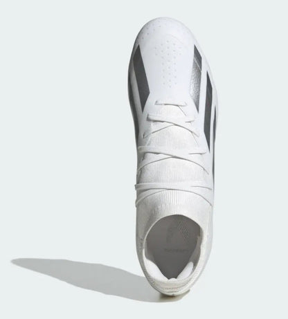 adidas Men's X Crazyfast League Fg 'White Silver Metallic' Sneakers