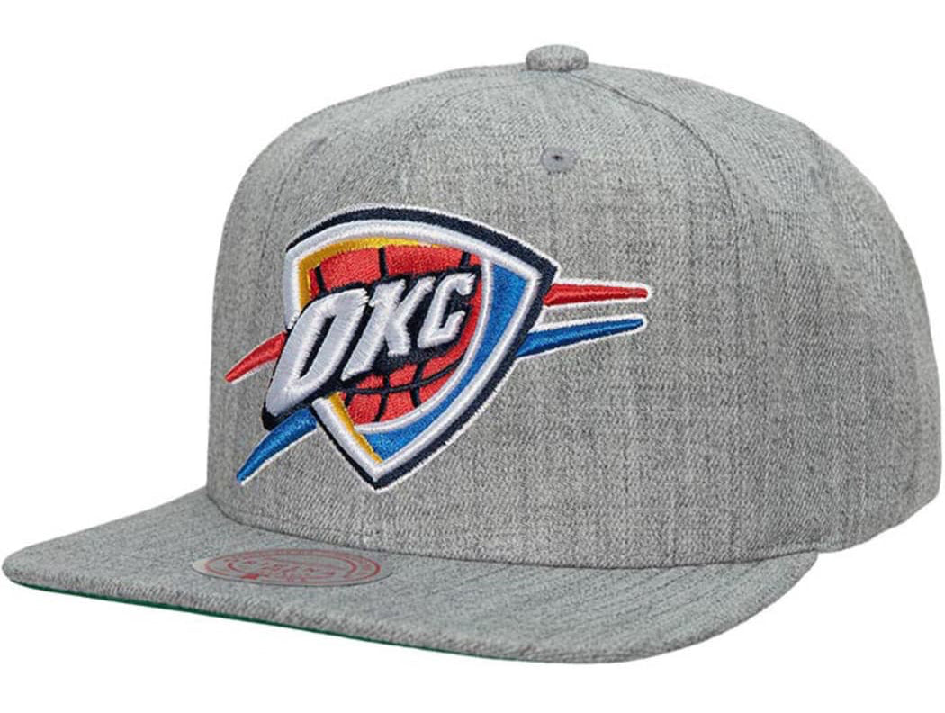 Men's Mitchell & Ness NBA Team Heather 2.0 Snapback Thunder