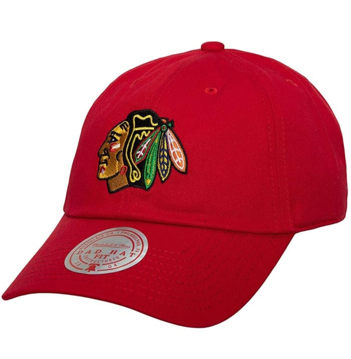 Mitchell & Ness Men's NHL Team Ground 2.0 Dad Strapback Blackhawks Ball Caps