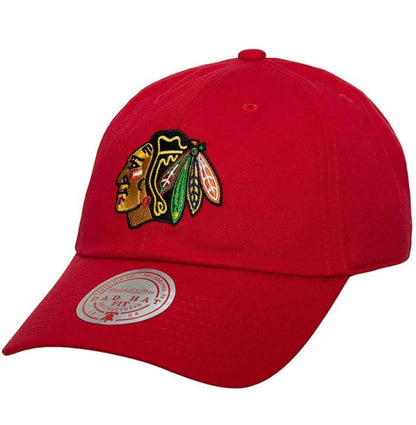 Mitchell & Ness Men's NHL Team Ground 2.0 Dad Strapback Blackhawks Ball Caps
