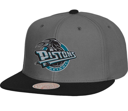Men's Mitchell & Ness NBA Storm Front Snapback Hwc Pistons - Grey