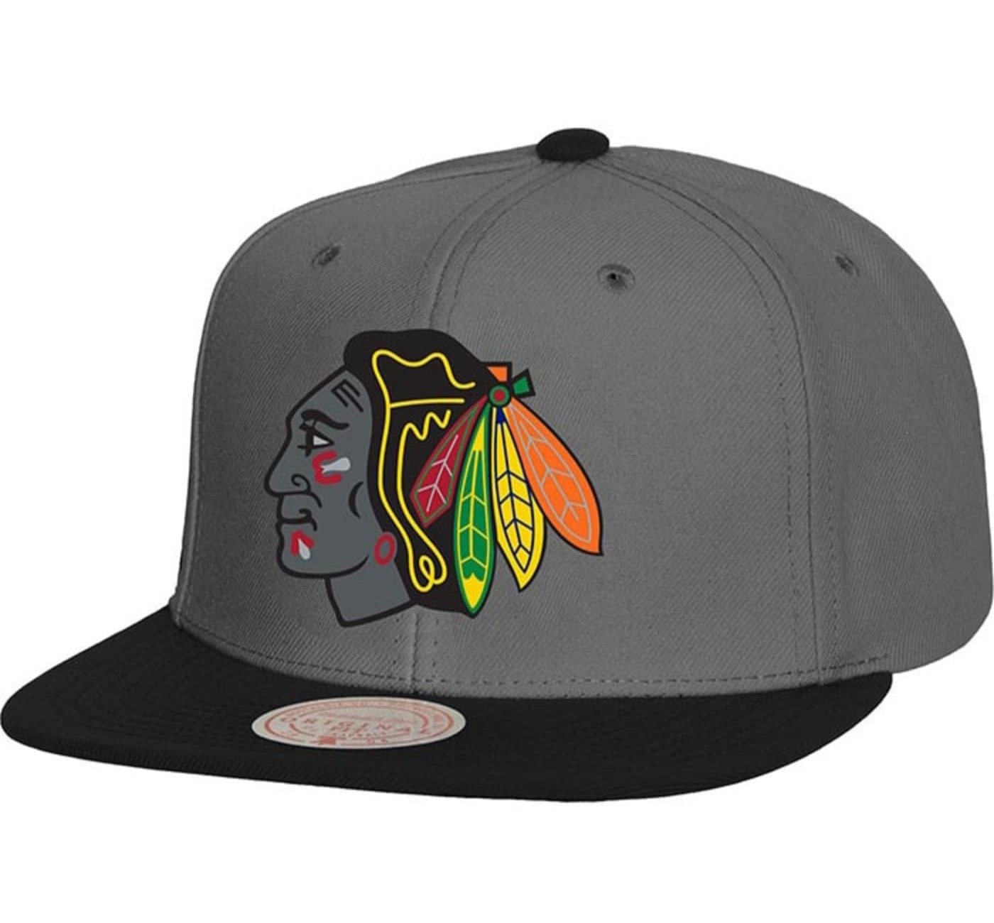 Men's Mitchell & Ness Nhl Storm Front Snapback Blackhawks - Grey