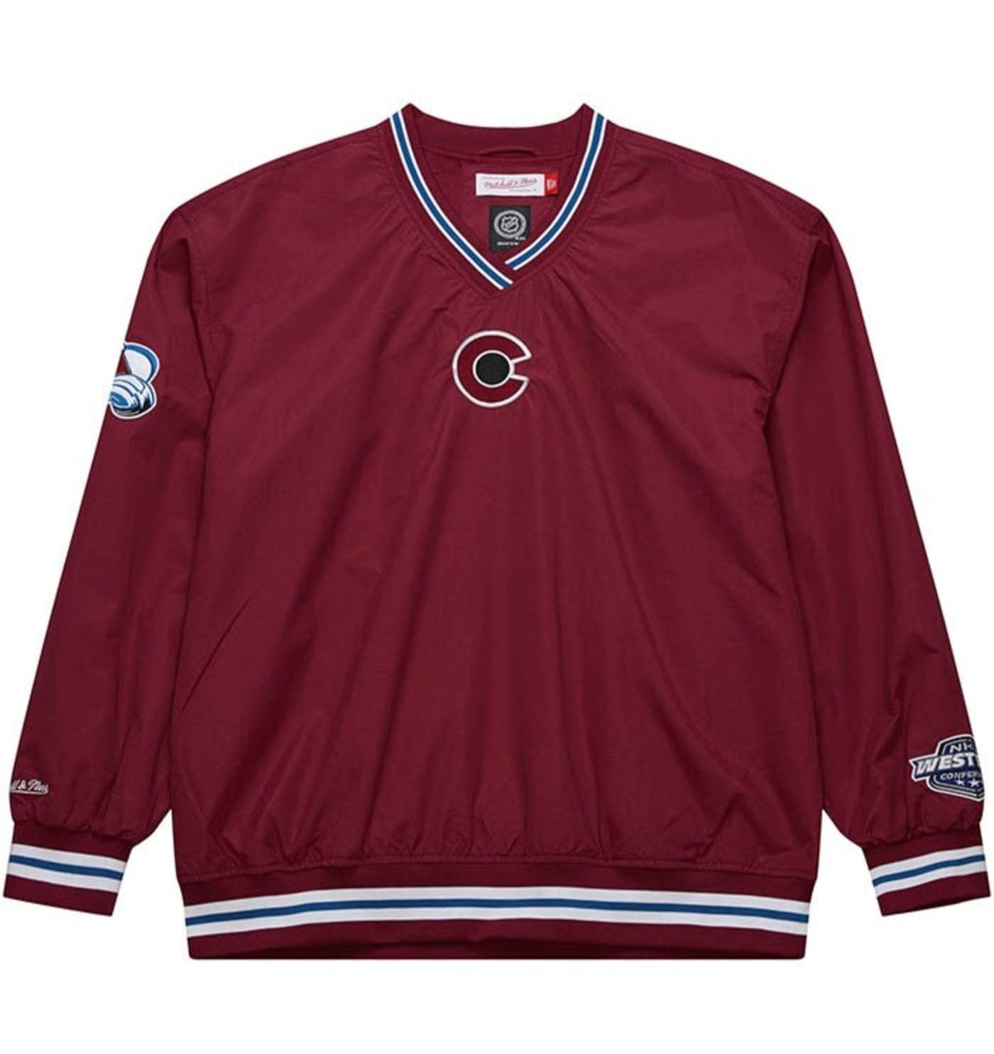 Mitchell & Ness Men's NHL Classic Nylon Pullover Current Logo Avalanche Pullovers