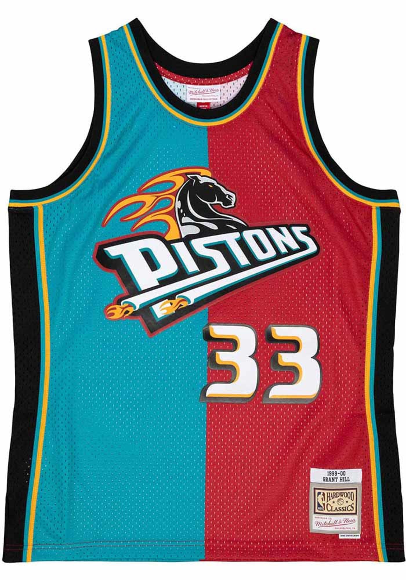 Mitchell & Ness NBA Split Swingman Jersey Detroit Pistons 1999 Grant Hill