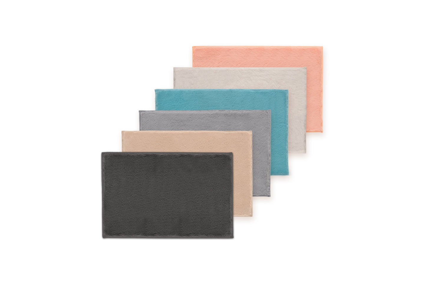 Bibb Home 5674 2 Piece Faux Fur Bath Mat Set
