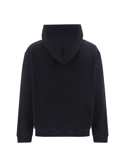 Hoodie Black/White Embroidery