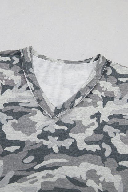 Nala Print Raw Edge Tee