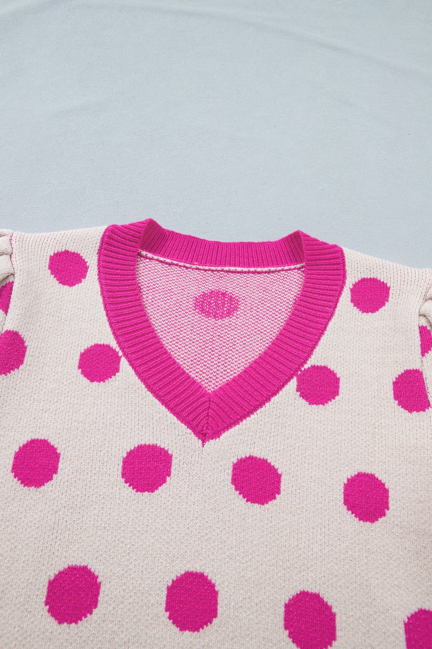 Threaded Pear Alexia Puff Short Sleeve Sweater